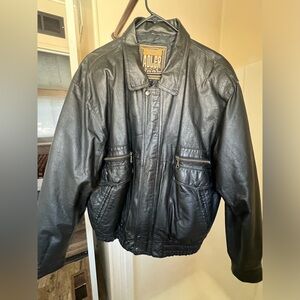 Black leather jacket